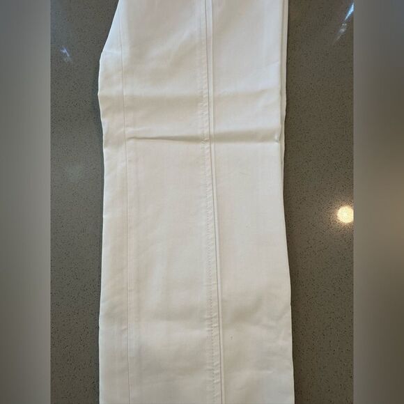 Tory Burch Women's White Slit Hem Cotton Blend Pants size 4 - Picture 4 of 14